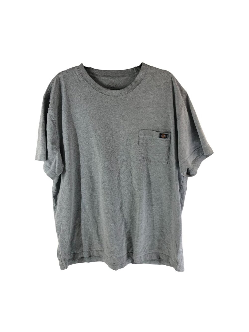 Dickies Mens Heather Gray Pocket T-Shirt 2XL Cotton Blend Short Sleeve Crew Neck